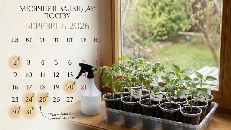 Посівний календар березень 2026: сприятливі дні